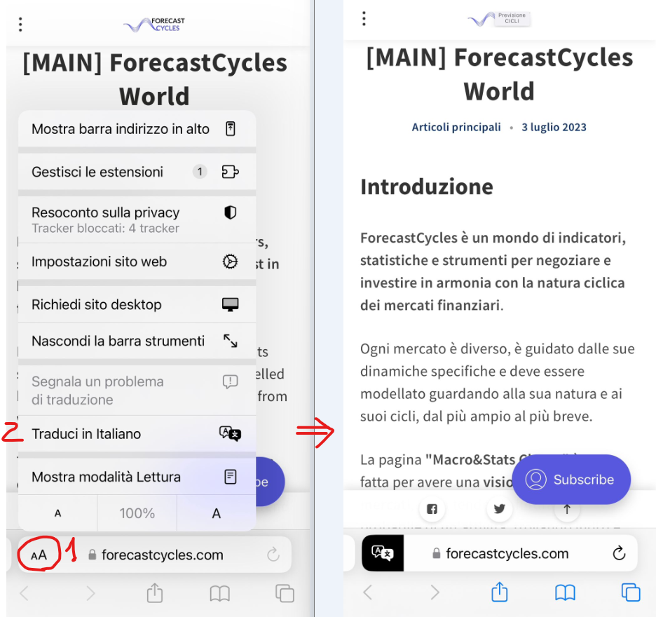 How to translate a Web-page on Desktop or Mobile